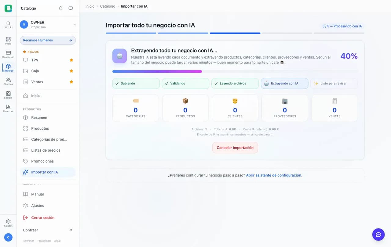Real FactuTPV importer video: files, preview and confirmation