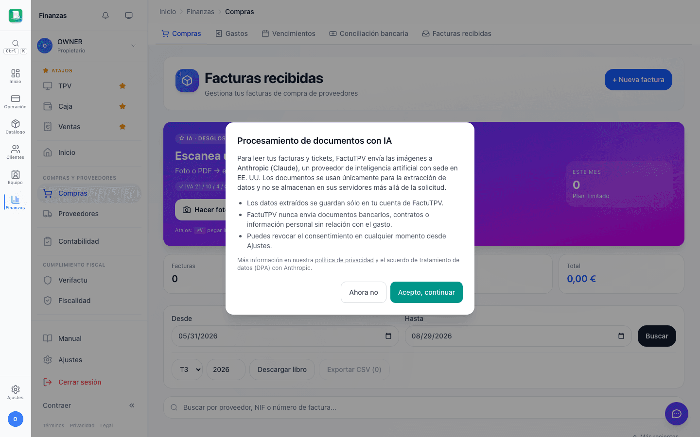 Flujo de escaneo paso a paso